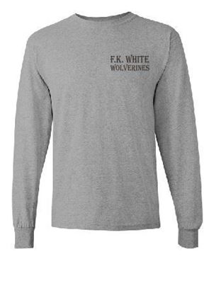Picture of F.K. White GREY LONG Sleeve T-Shirt