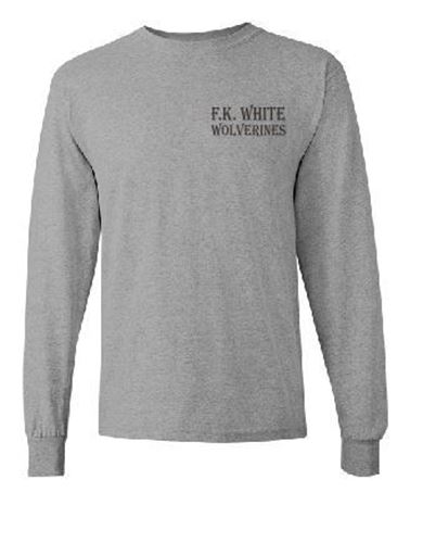 Picture of F.K. White GREY Long Sleeve T-Shirt