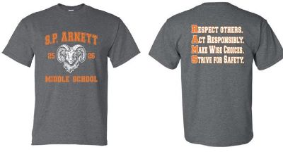 Picture of S.P. Arnett Middle School GREY SHORT SLEEVE 50/50 T-Shirt