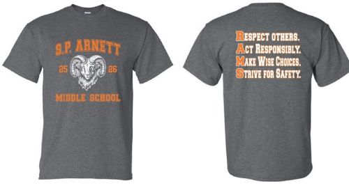 Picture of S.P. Arnett Middle School GREY SHORT SLEEVE 50/50 T-Shirt