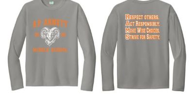 Picture of S.P. Arnett Middle School LONG SLEEVE GREY  DRI FIT