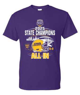 Picture of Iowa High School Football STATE CHAMPIONS Shirt - SHORT Sleeve