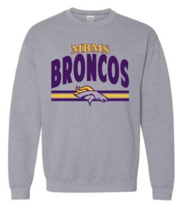 Picture of Moss Bluff MIDDLE School SPORT GREY SWEATSHIRT 2