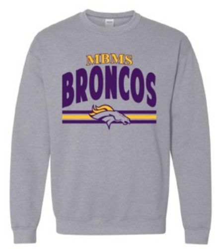 Picture of Moss Bluff MIDDLE School SPORT GREY SWEATSHIRT 2